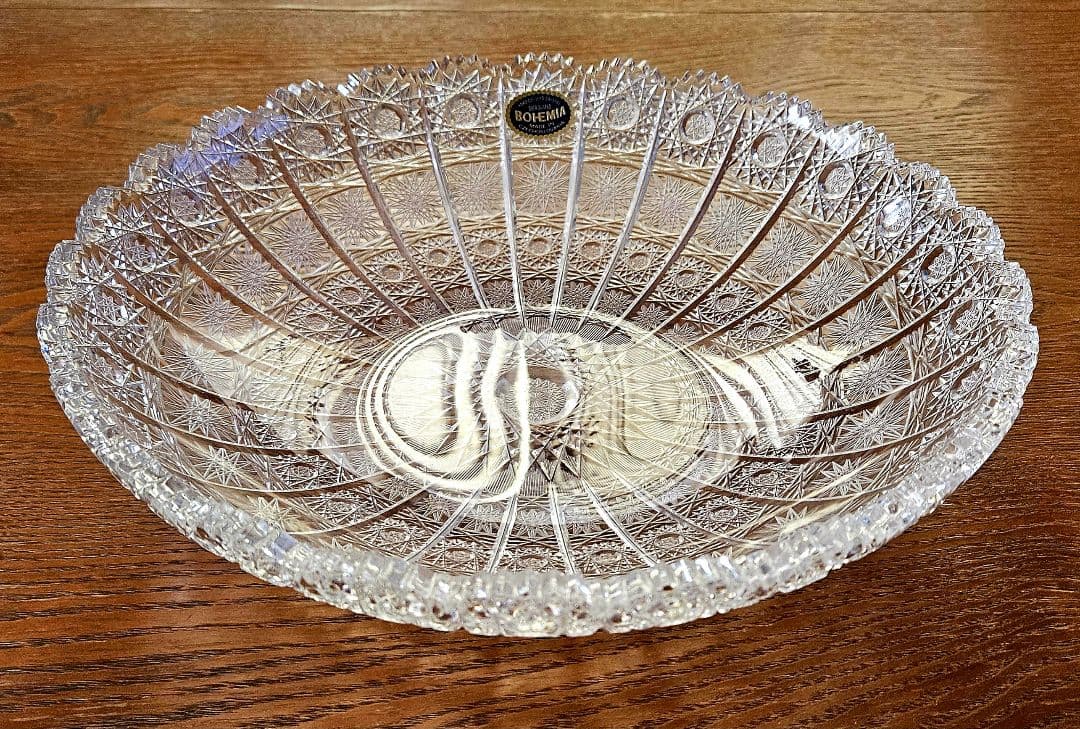 BOHEMIA ボヘミアクリスタル 24 pbo 皿 プレート 30㎝ 新品