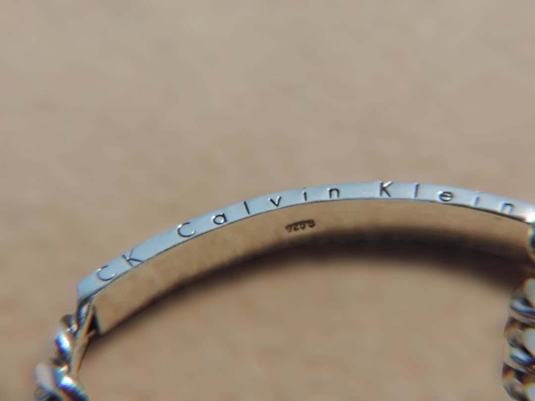 CK   プレートチェーンブレスレット　925　460K〇
