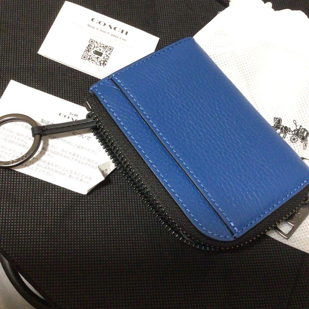 美品❤️COACH メンズレザーキーホルダー付小銭入れ　未使用品