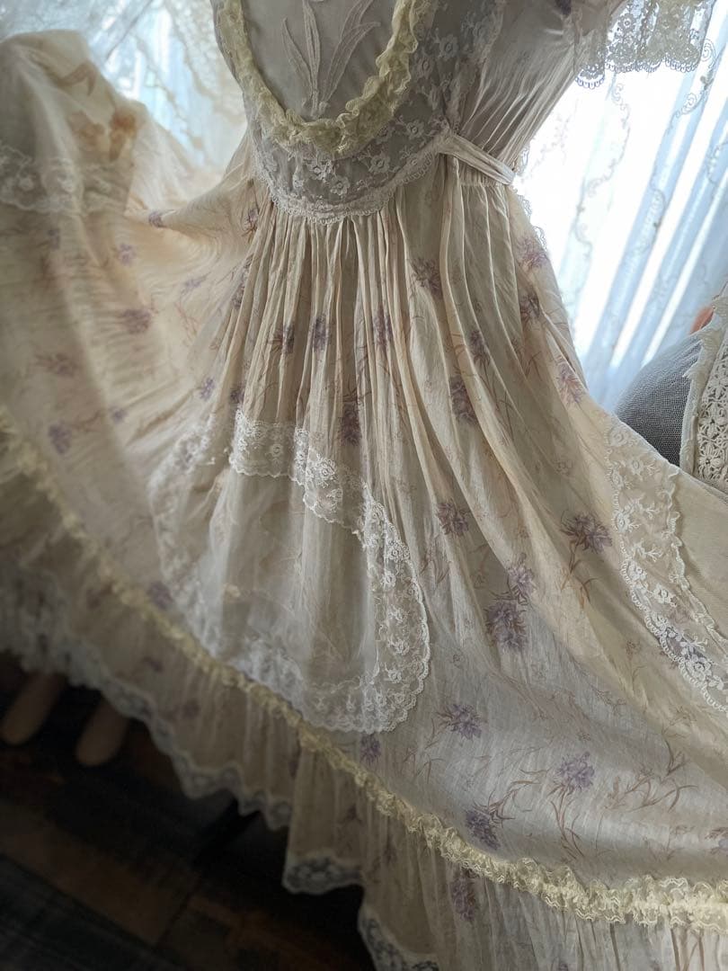 〜♡〜 美しいアンティークドレス 〜♡〜 フランスアンティークレース