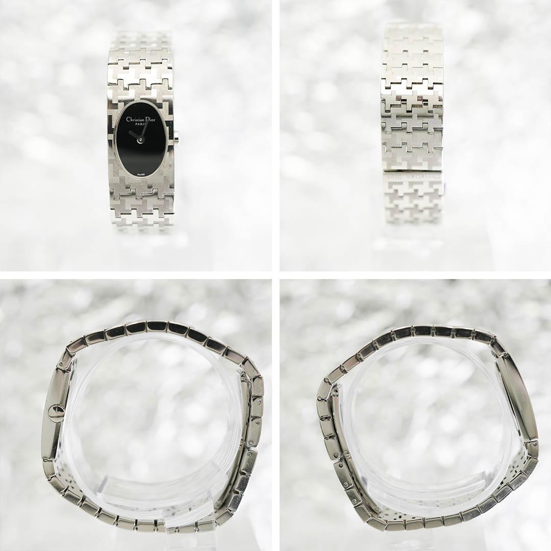 【稼働】 美品 DIOR D70-100 ミスディオール バングルウォッチ 時計