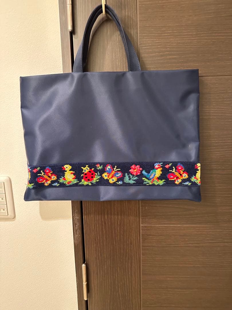 フェイラー　ハイジ　お受験他ネイビー トートバッグ