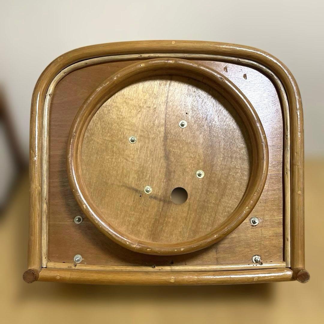 ラタン 籐 回転座椅子 3段リクライニング クッション チェア