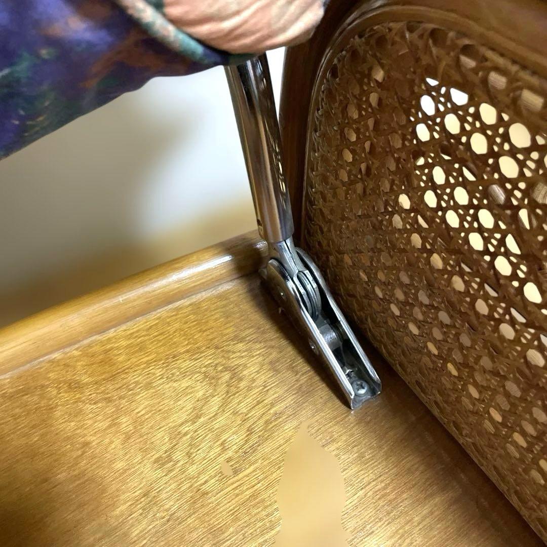 ラタン 籐 回転座椅子 3段リクライニング クッション チェア