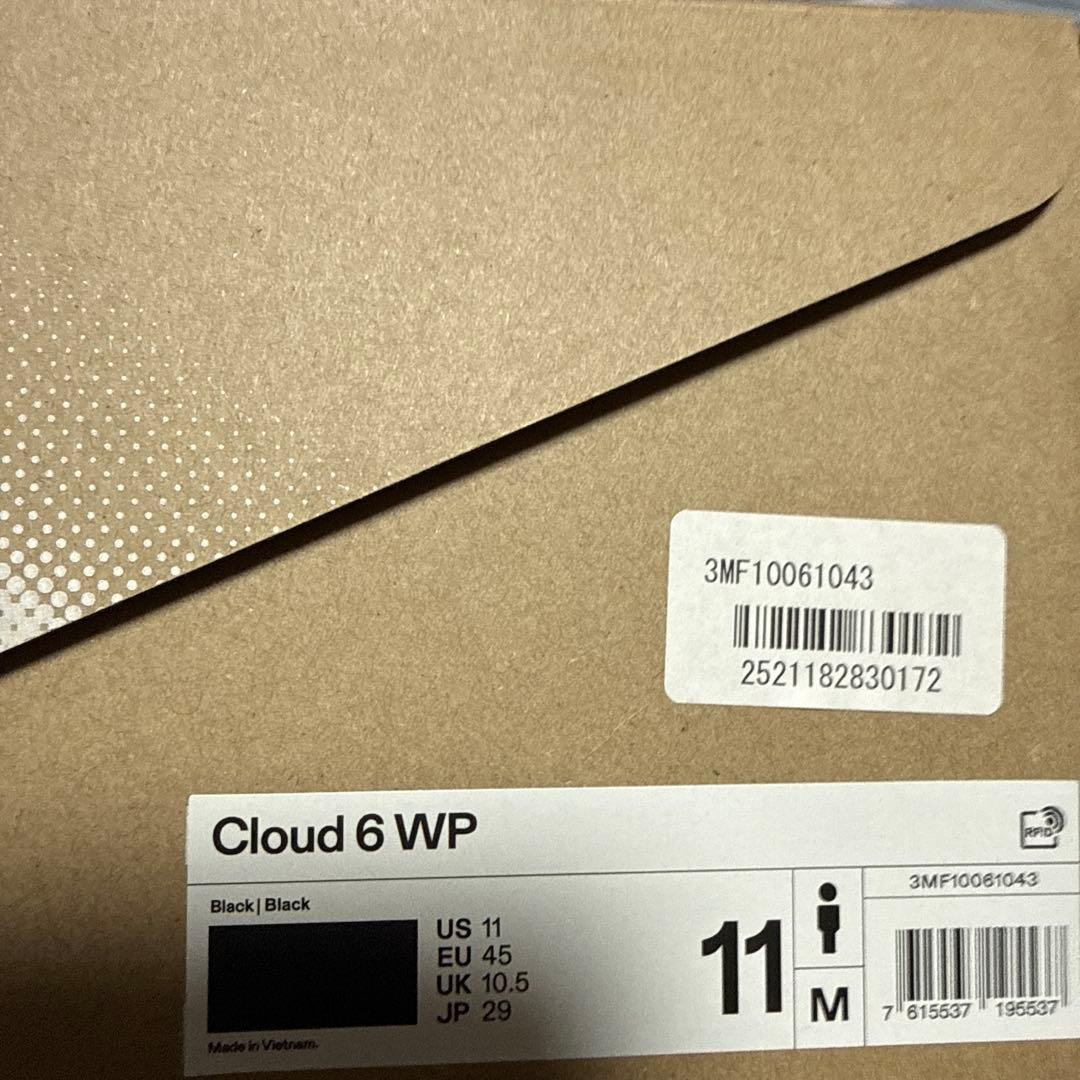極美品On Cloud 6 Waterproof クラウド6 WP 29cm