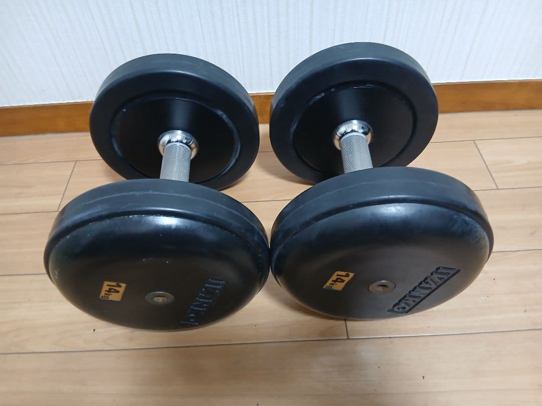 ②IVANKO(イヴァンコ) SDKR ダンベル(ラバー) 14kg x 1個