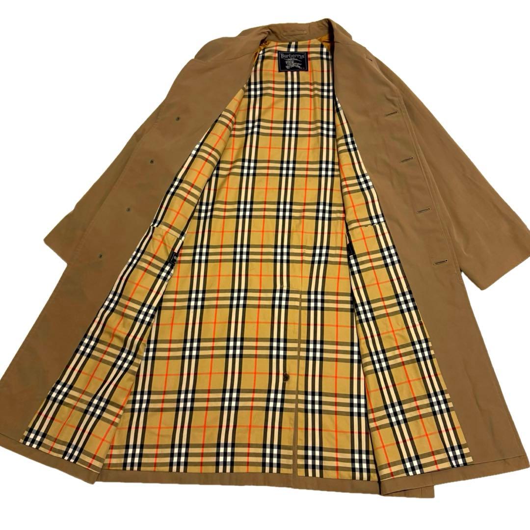 美品BURBERRYS バーバリーステンカラーコート ノバチェック メンズ XL