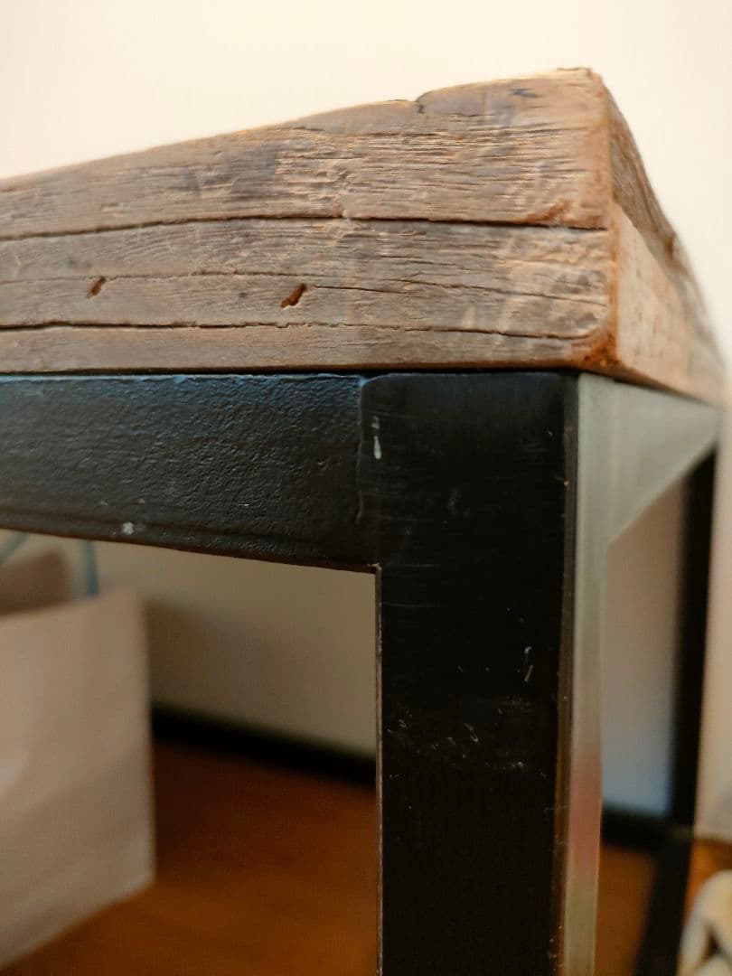 古材×アイアン ローテーブル　クラッシュゲート 関家具