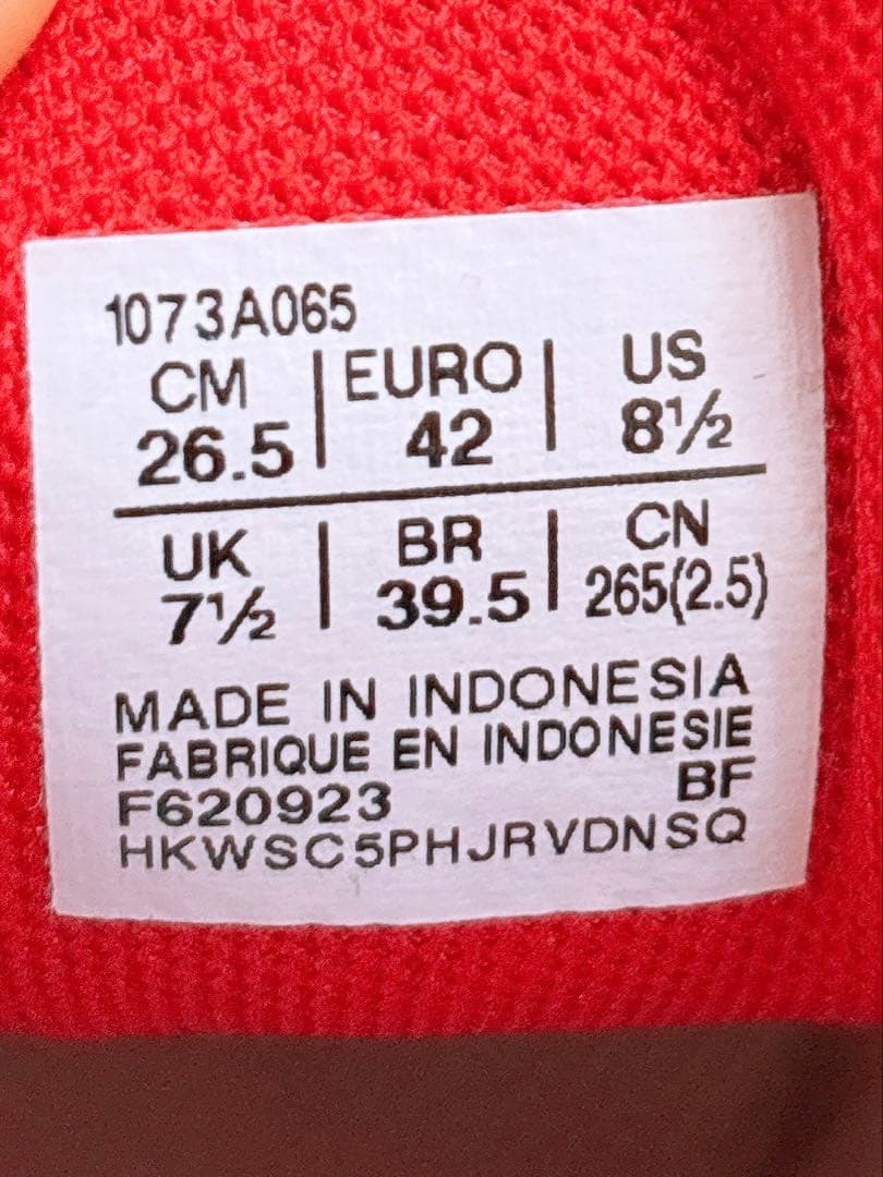 【美品】asics/バレーボールシューズ ホワイト/レッド/26.5/メンズ