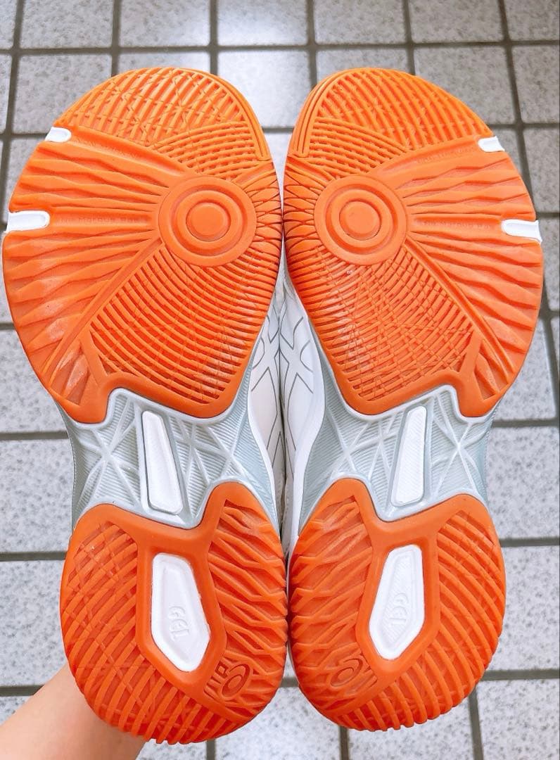 【美品】asics/バレーボールシューズ ホワイト/レッド/26.5/メンズ