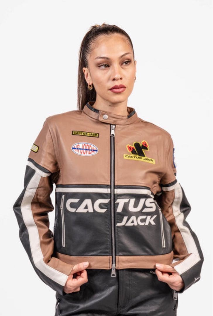 ☆新品☆ ジョーダン x トラヴィス スコット ウィメンズレザージャケット　XL