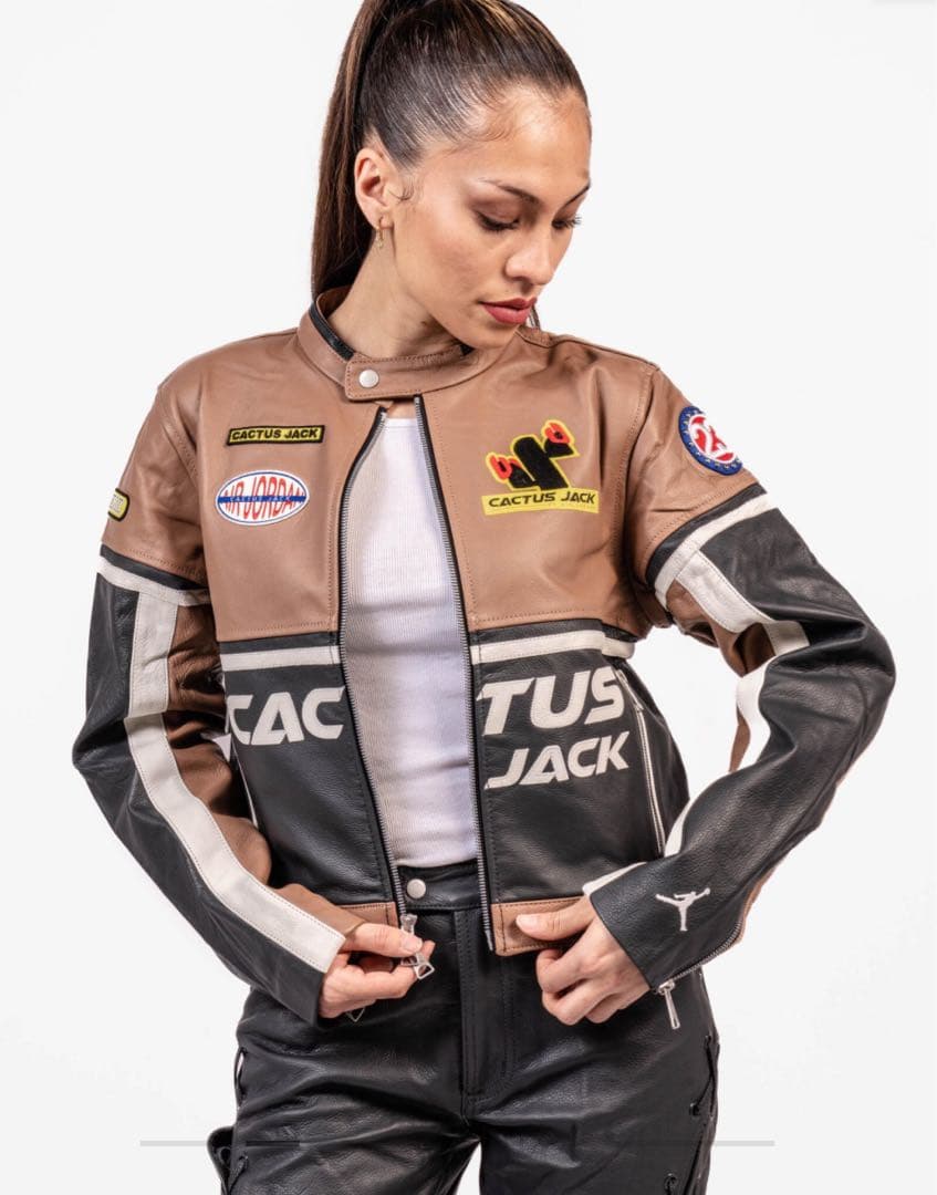 ☆新品☆ ジョーダン x トラヴィス スコット ウィメンズレザージャケット　XL