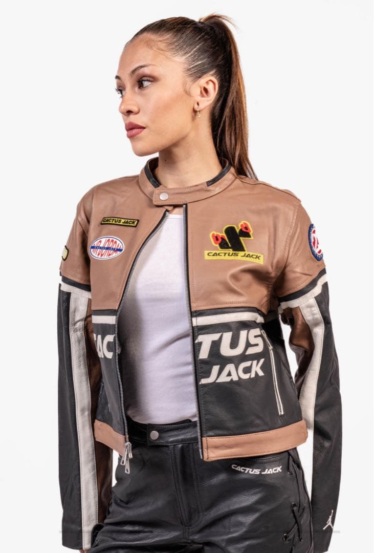 ☆新品☆ ジョーダン x トラヴィス スコット ウィメンズレザージャケット　XL