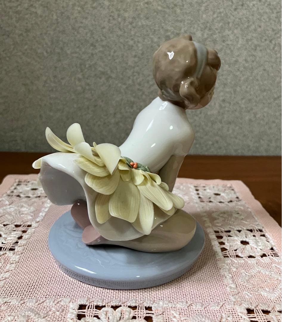 ★VV★ リヤドロ　バレエ　女の子2体　少女　子供　お花のスカート