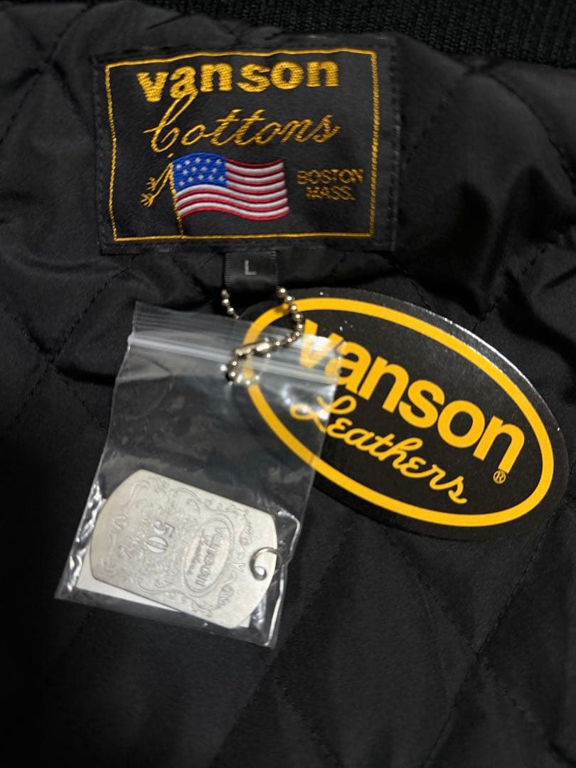 新品 未使用 Vanson USA 骨 別珍 限定版 スカジャン vintage