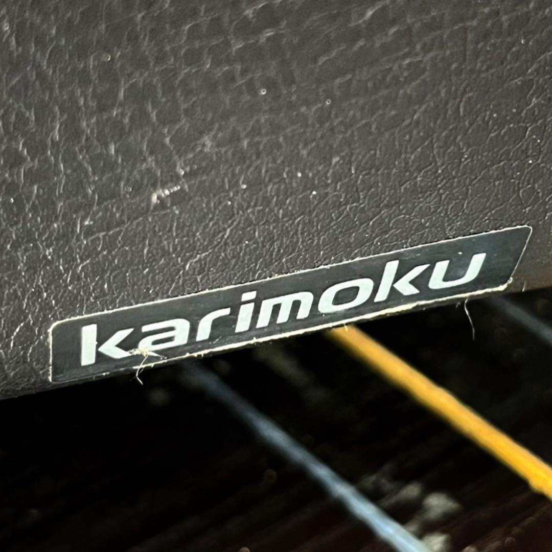 取付無料！カリモク家具 ZU53 本革リダークブラウンソファ・オットマン✨