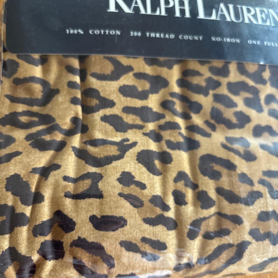 セール　新品　希少　Ralph Lauren ヒョウ柄 フルサイズ ベッドカバー