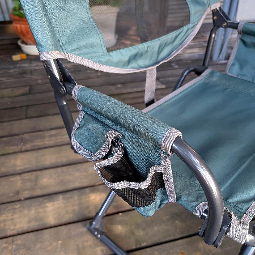 送料込【GCI OUTDOOR】折りたたみ アームチェア ポケット付 2脚セット