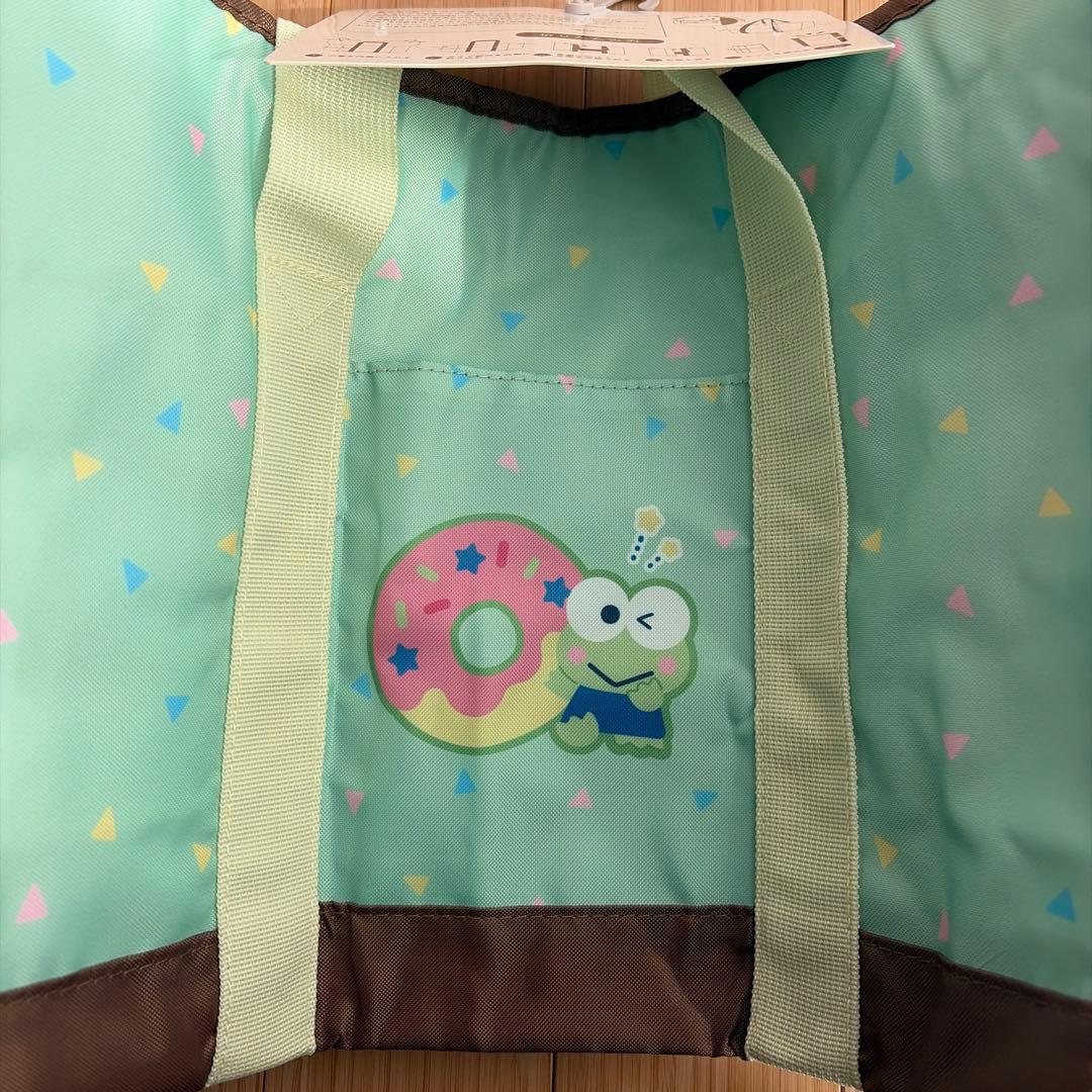 けろけろけろっぴ フタ付収納ボックス　保冷保温　お買い物バッグ　折りたたみ式