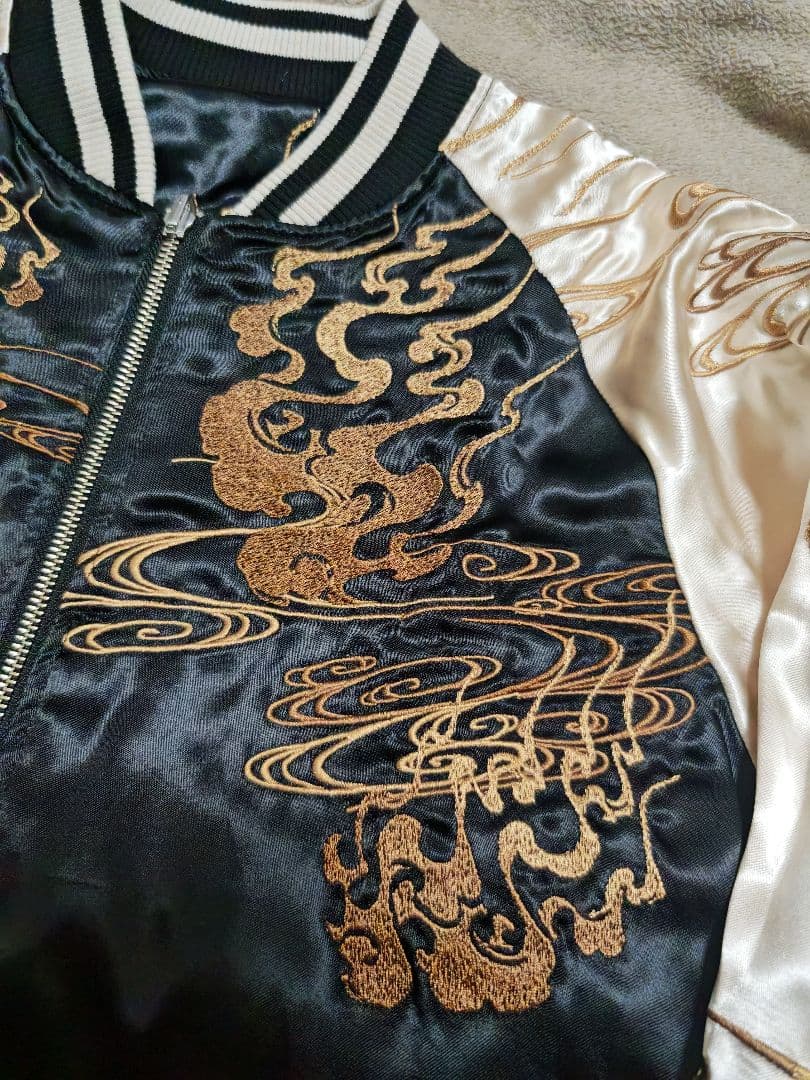 美品 絡繰魂 super 日本 限定 スカジャン unisex 100%silk