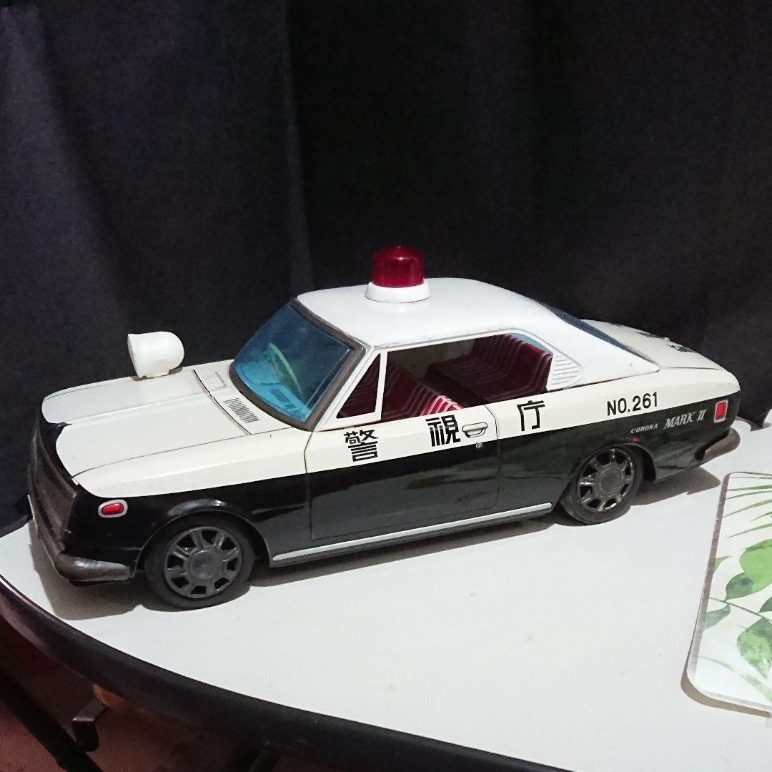 ⭐昭和レトロ、ブリキ、コロナマークⅡ大型警視庁パトカー