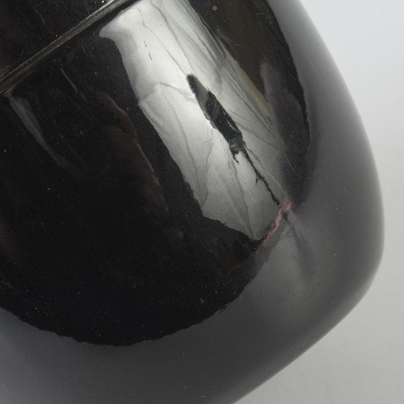 茶道具　輪島塗　柳山作　花草蒔絵　棗　箱付　V　9863