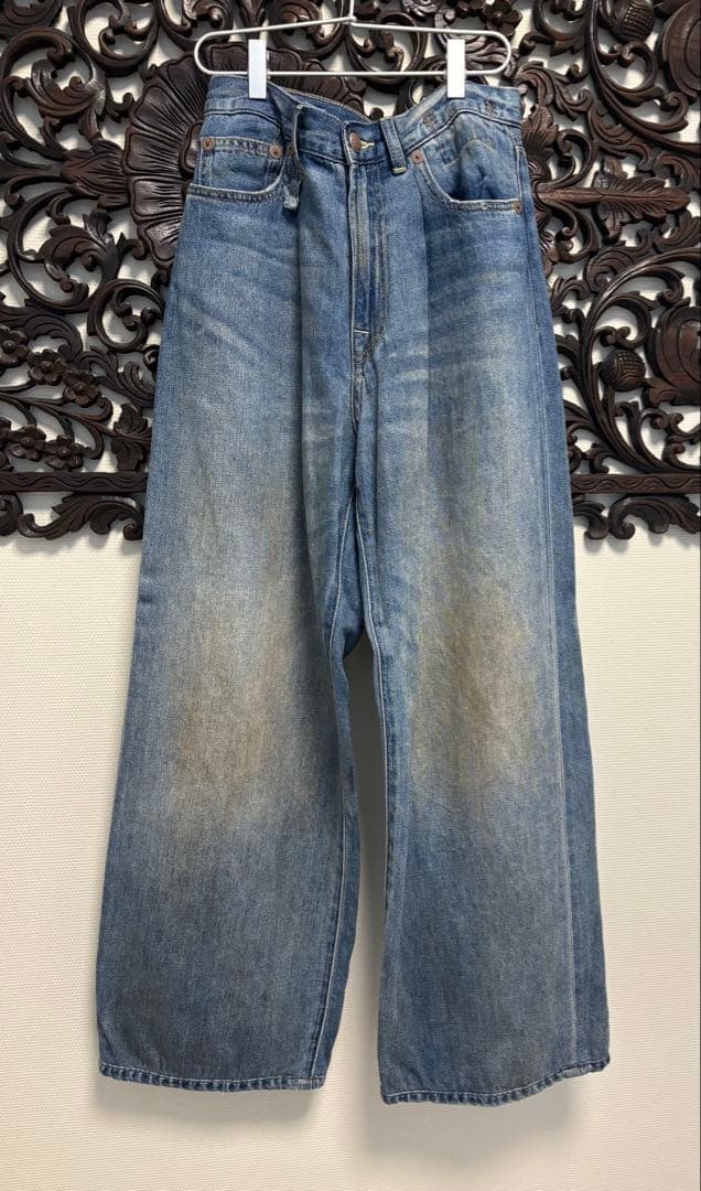 アパルトモン R13 DAMON PLEATED WIDE LEG DENIM