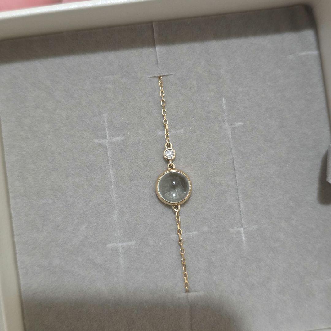 ジュエリーツツミ k10 グリーンアメシスト ブレスレット