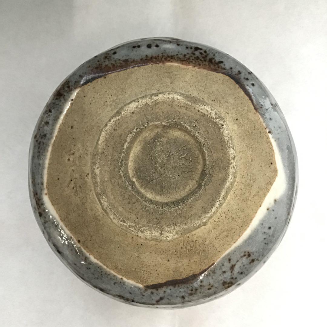 茶道具　鼠志野茶碗　洞窯十五世水野家康作　栞　共箱　N226CW
