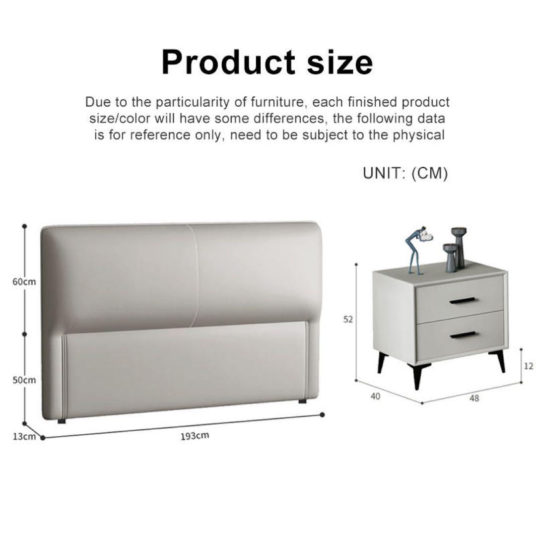 レザーモダンベッド キングサイズ