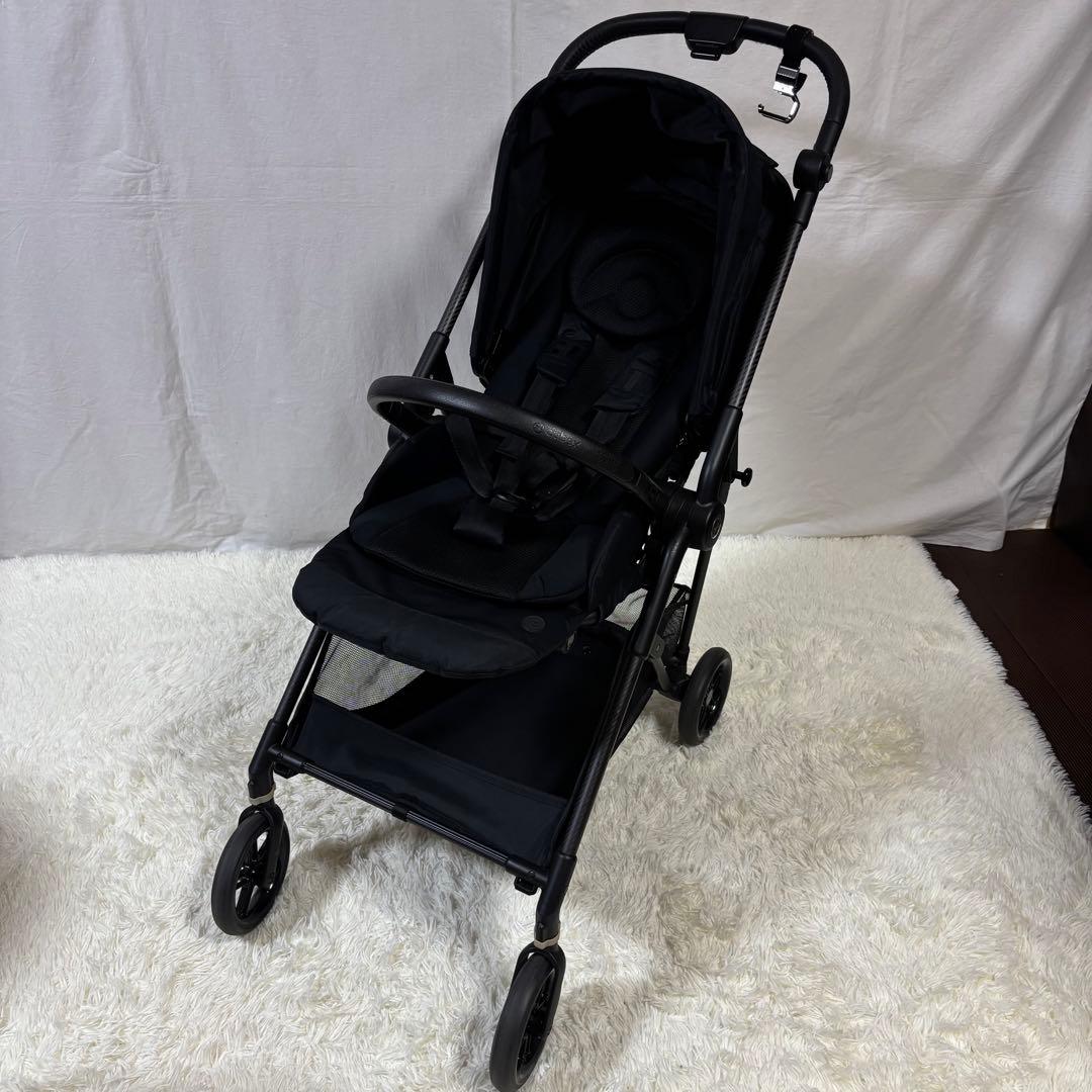 【新品マット付き】 極美品　サイベックス メリオカーボン　ベビーカー　ブラック