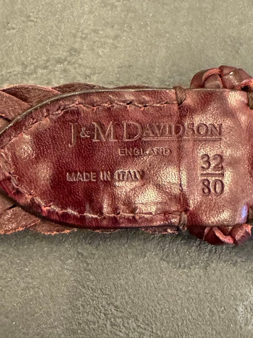 J&Mデヴィッドソン　メッシュベルト　バーガンディ　サイズ80