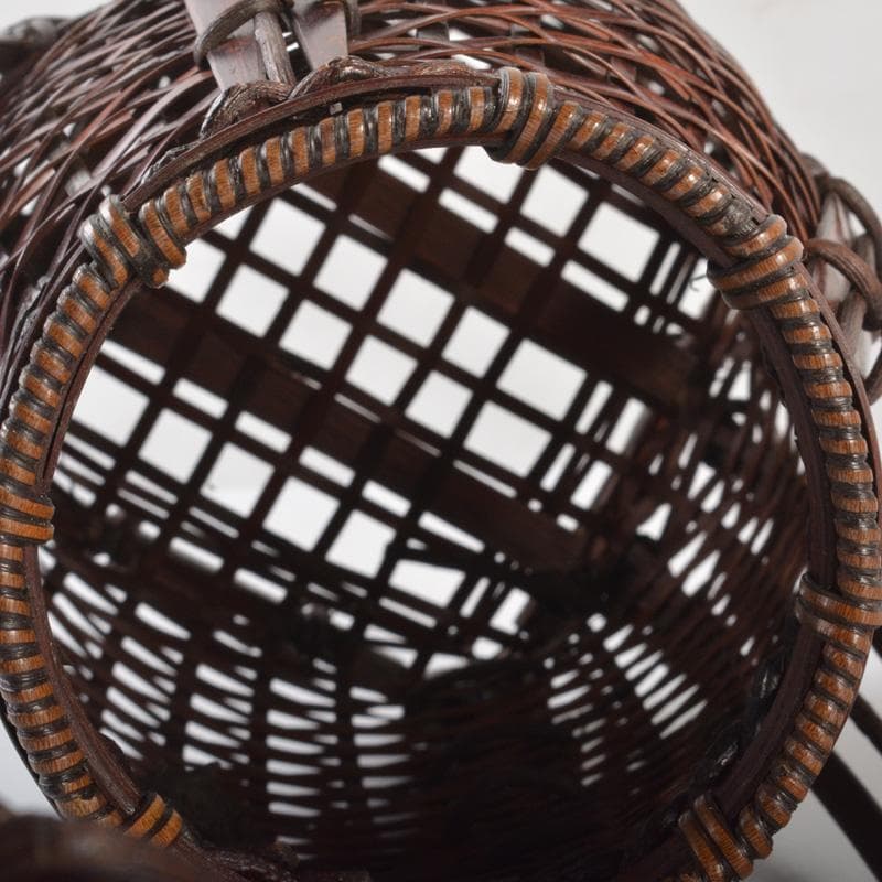 茶道具　竹玄作　花篭　竹篭　花入　N　6391