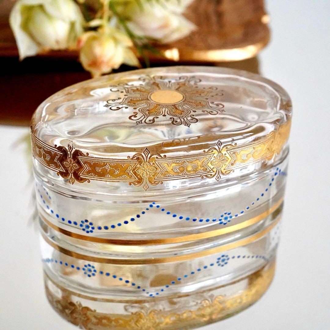 希少 オールドバカラ エナメル＆金彩 小物入れ★シュヴァリエ作品BACCARAT