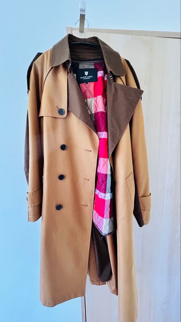 BLACK LABELクレストブリッジ　トレンチコート　ブラウン　美品