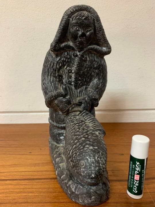 イヌイット　アートエスキモー　石細工　NUVUK カナダ　