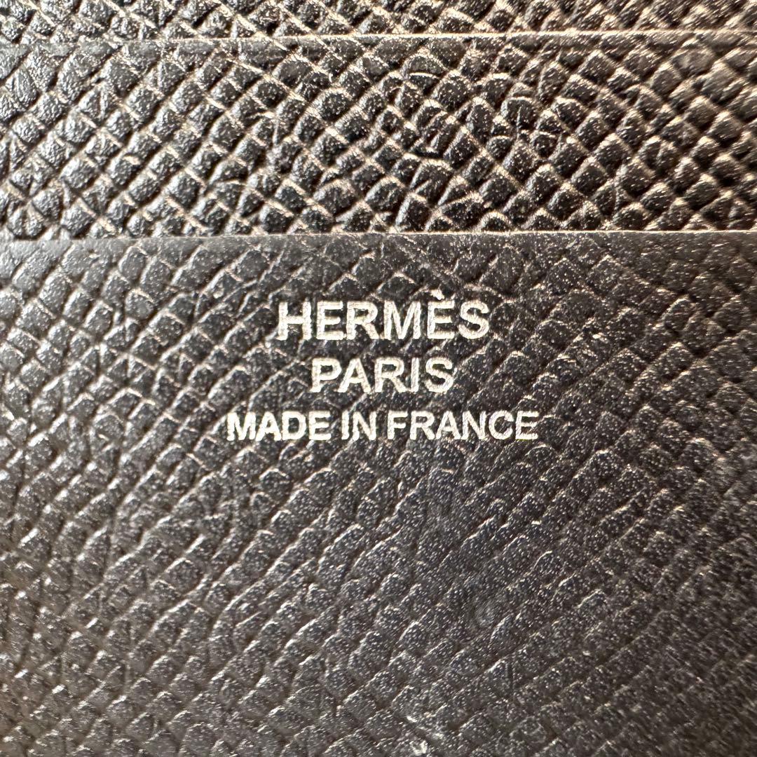 HERMES エルメス コペルニクス MC2 ⼆つ折り財布 ブラック