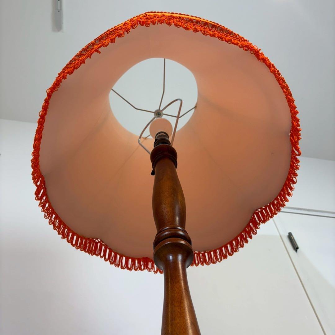 昭和レトロ ナショナル タッセルシェードランプ スタンドライト 木製 古道具