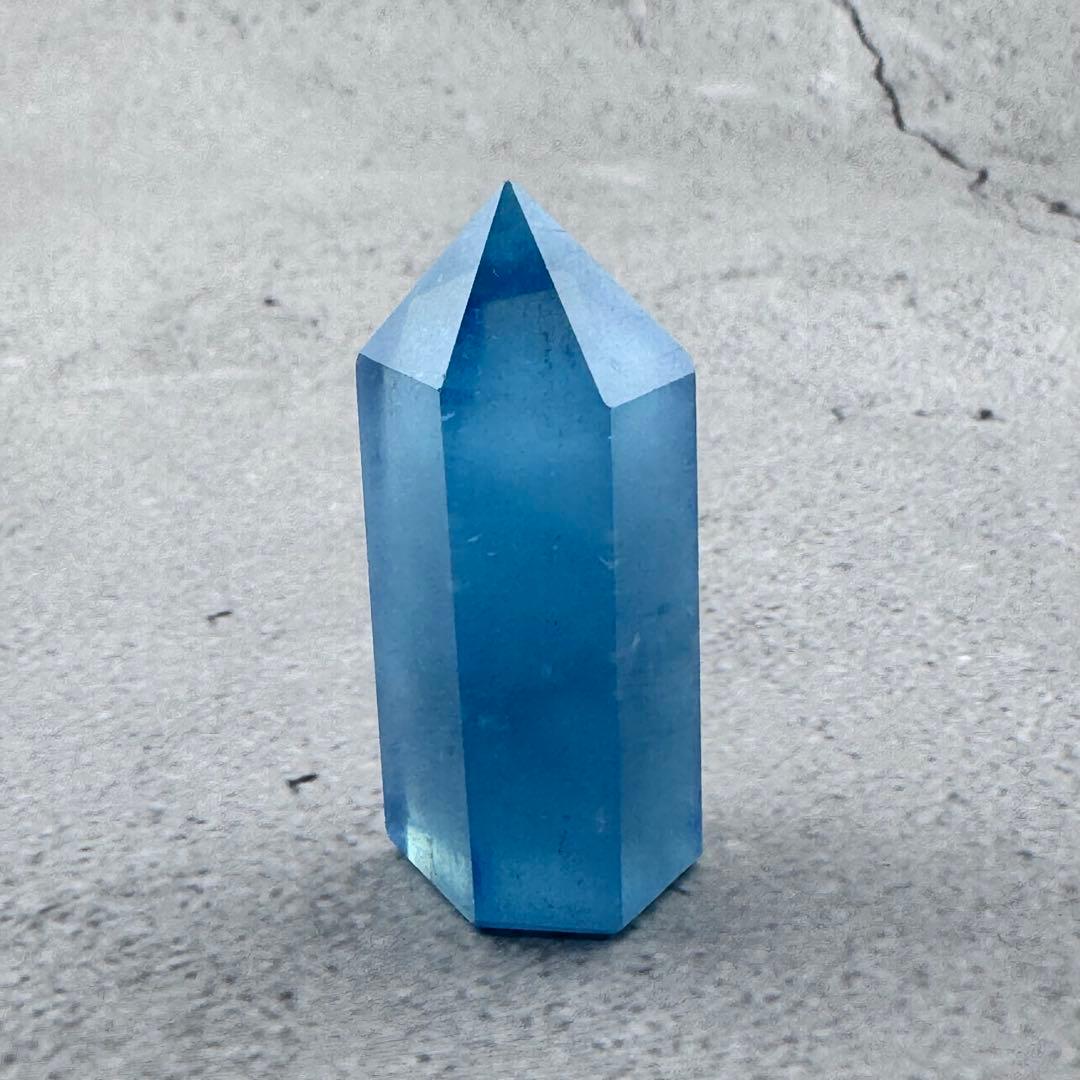 G-54アクアマリン六角ポイント　水色原石　天然石　パワーストーン