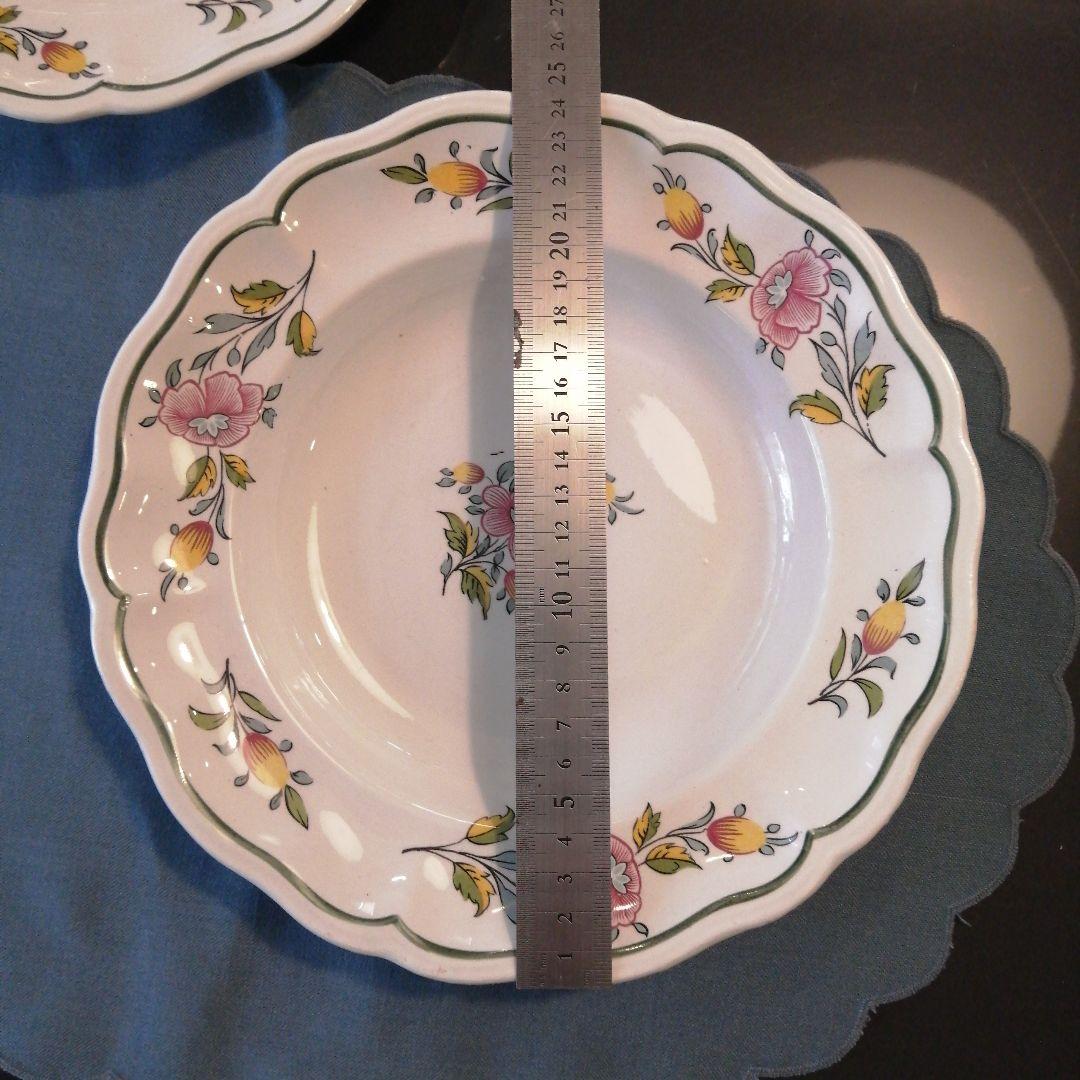 リュネビル　リュネヴィル　アンティーク　フランス　少し深め皿 3枚セットB