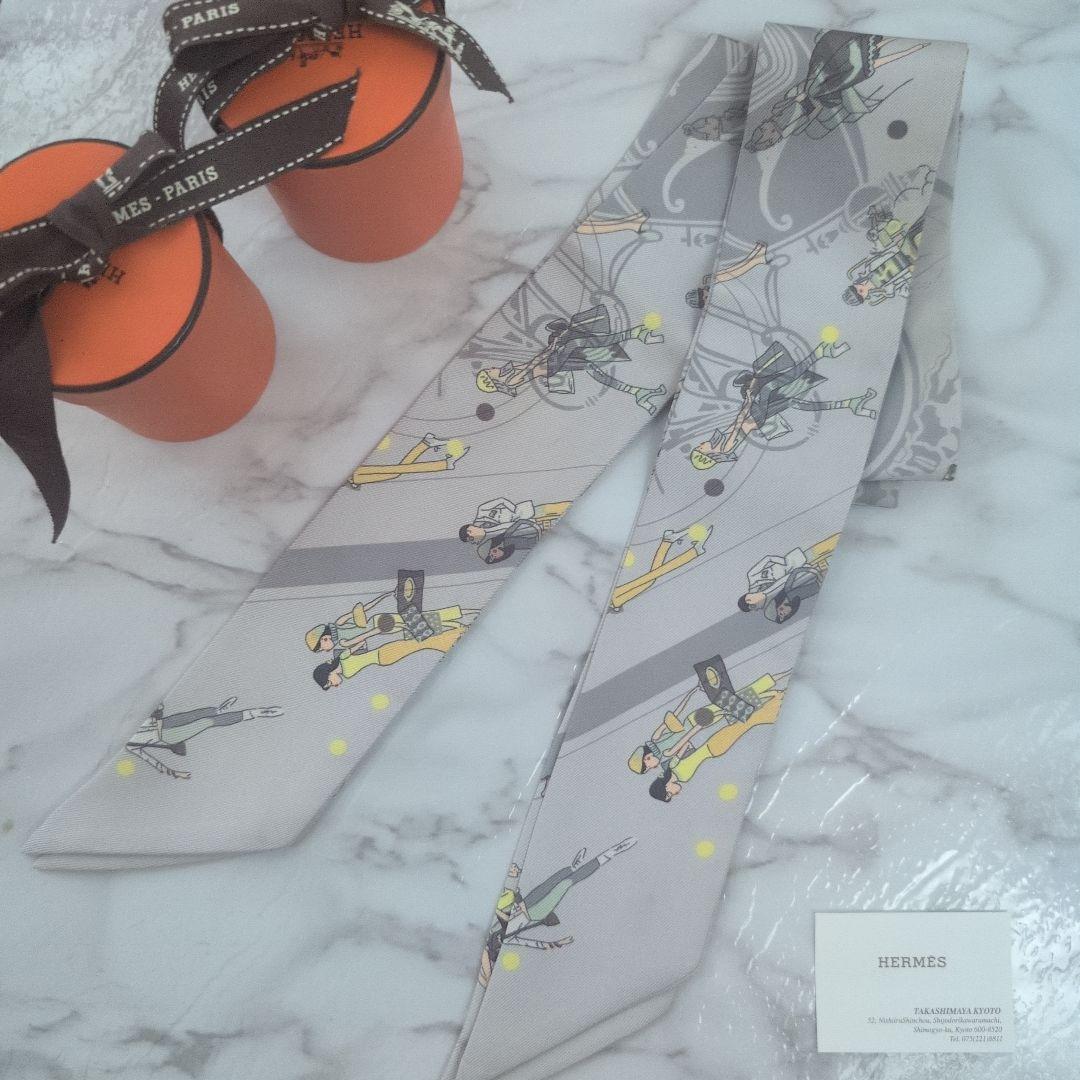 エルメス　ツイリー2本　エクスリブリスパリジェンヌ