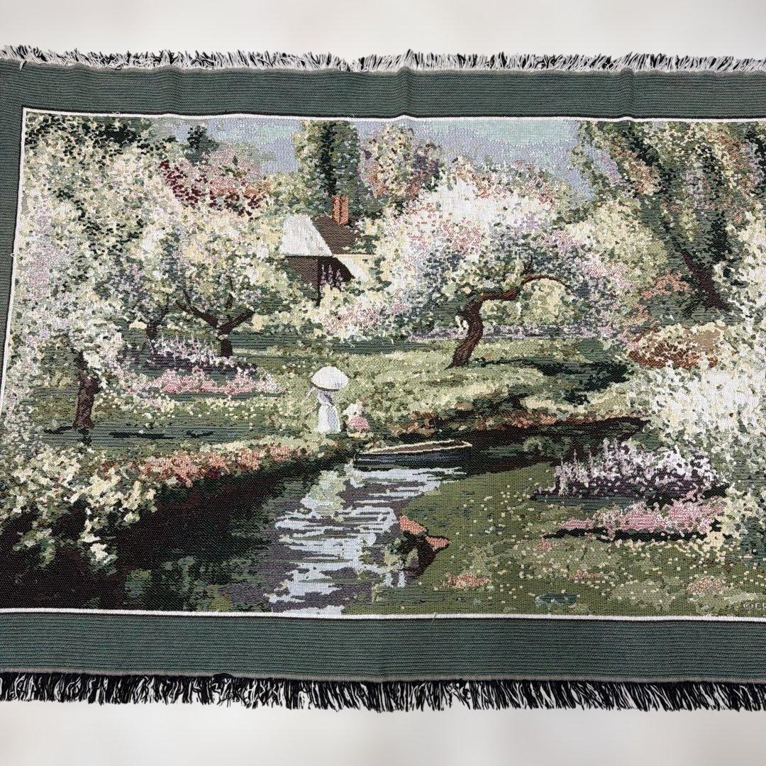 絵画風　マルチカバー　ソファカバー　ヴィンテージラグ　116x172