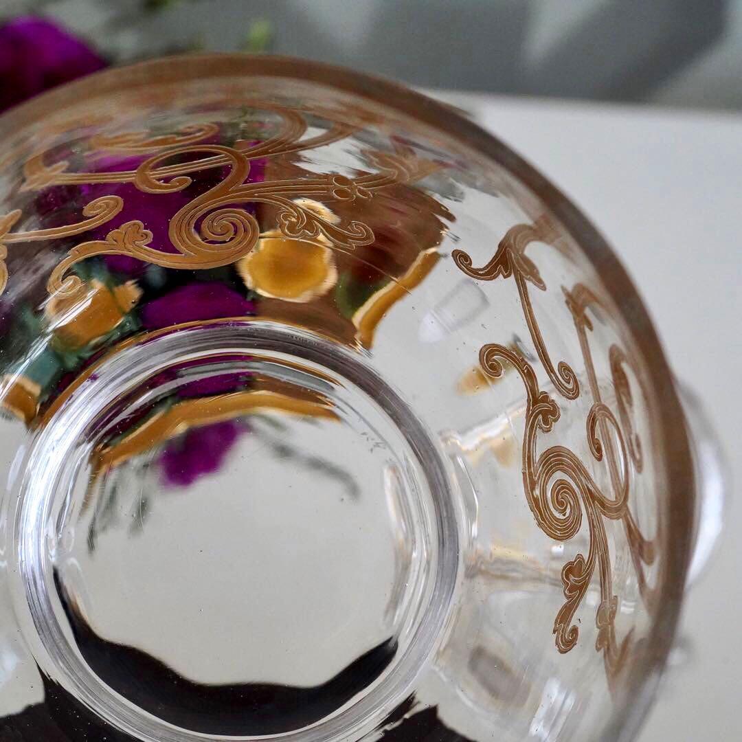 希少★24金彩★美品オールドサンルイ★クリュニー★ボンボニエール★蓋物★小物入れ