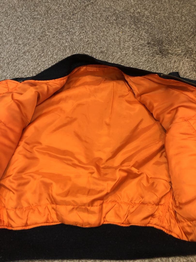 80s 90s USA製 ALPHA アルファ　MA−1 ブラック　M