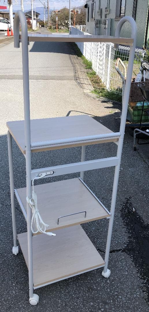 オープンラックレンジ台　キッチンラック　美品中古