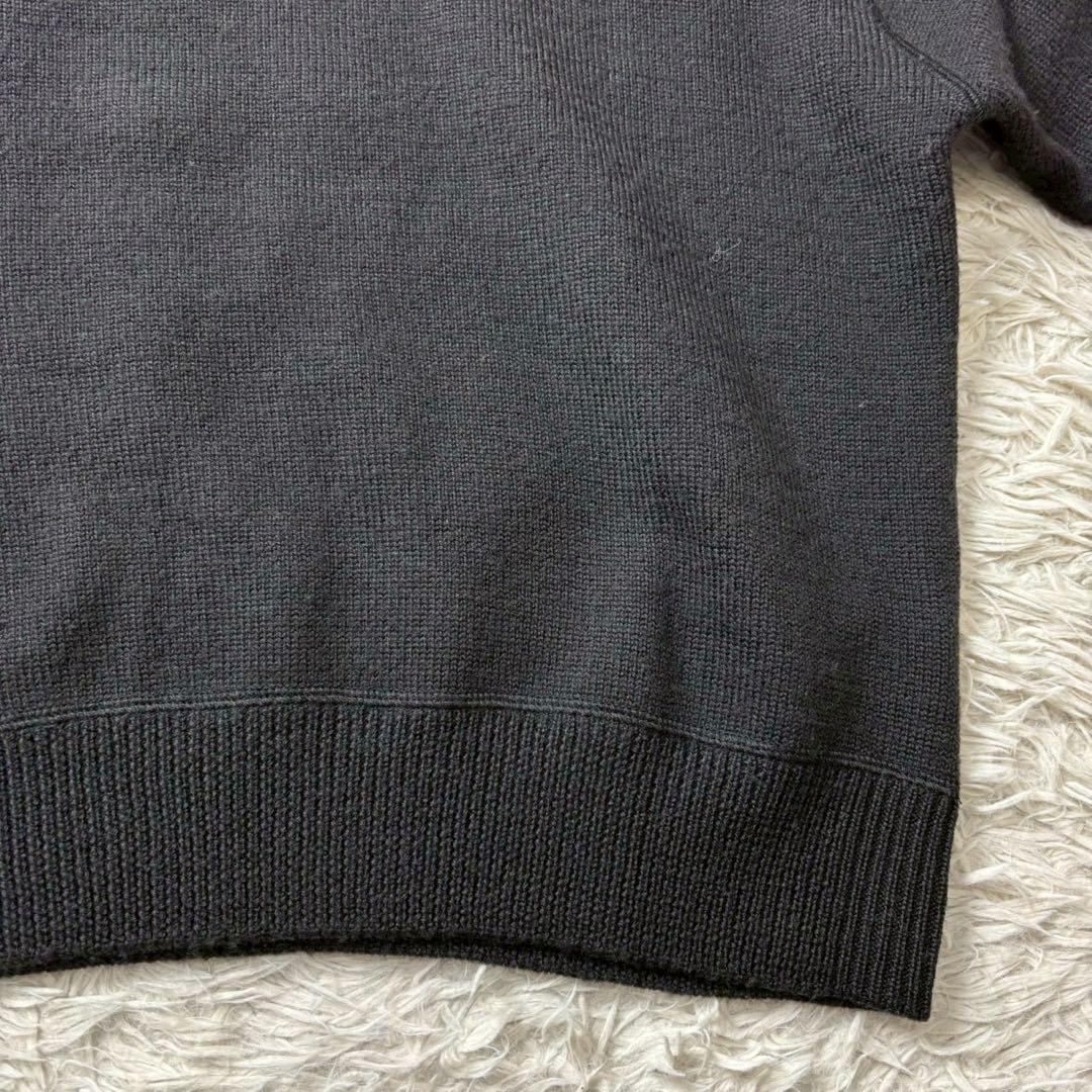 【美品】23AW PURE WOOL ニットプルオーバー 黒