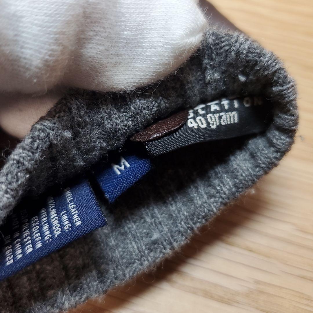 希少 ラルフローレン 手袋 レザー 本革 キルティング レーシング グローブ