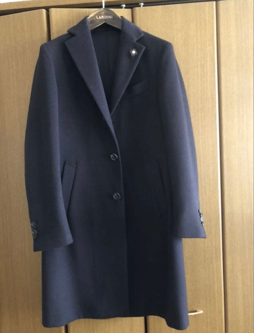 LARDINI ネイビー チェスターコート 46 ラルディーニ 未使用品
