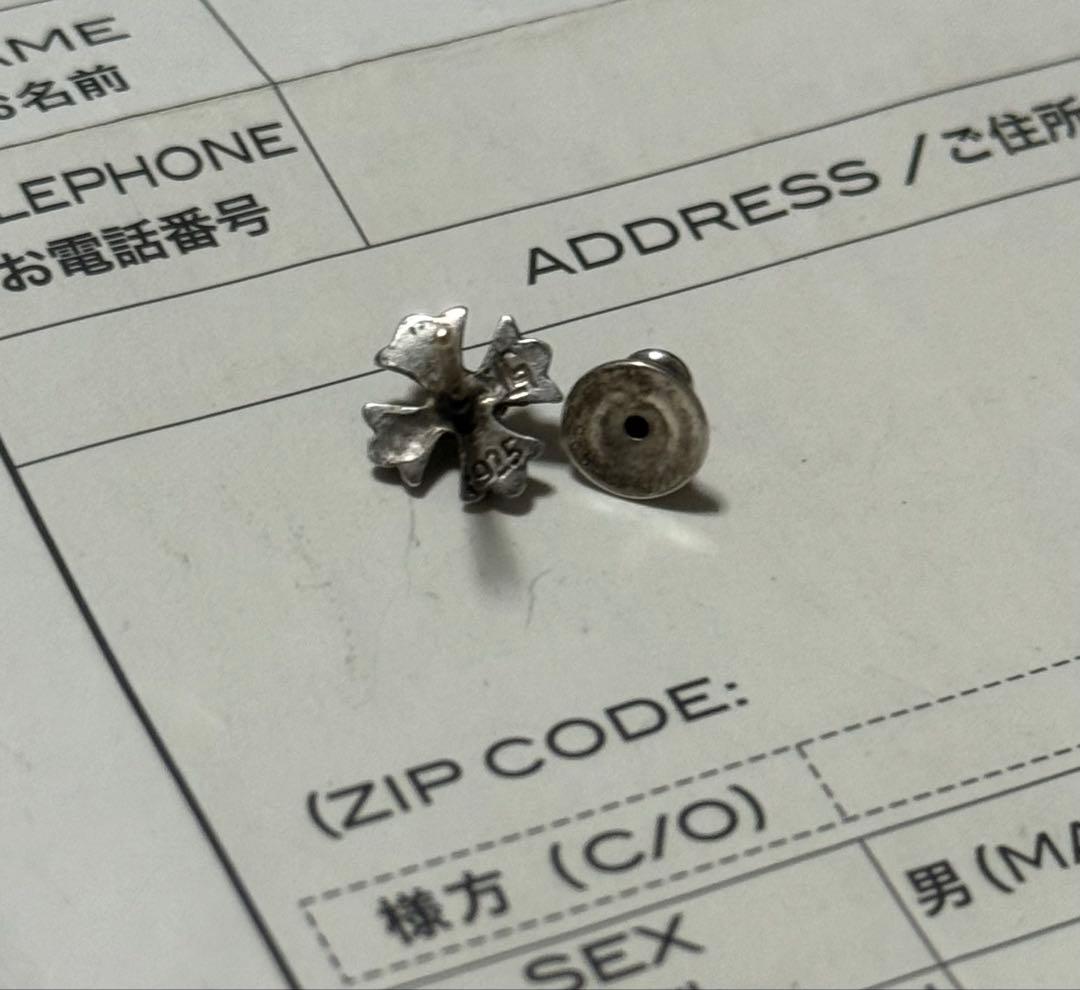 シルバー 花形 片耳用ピアス