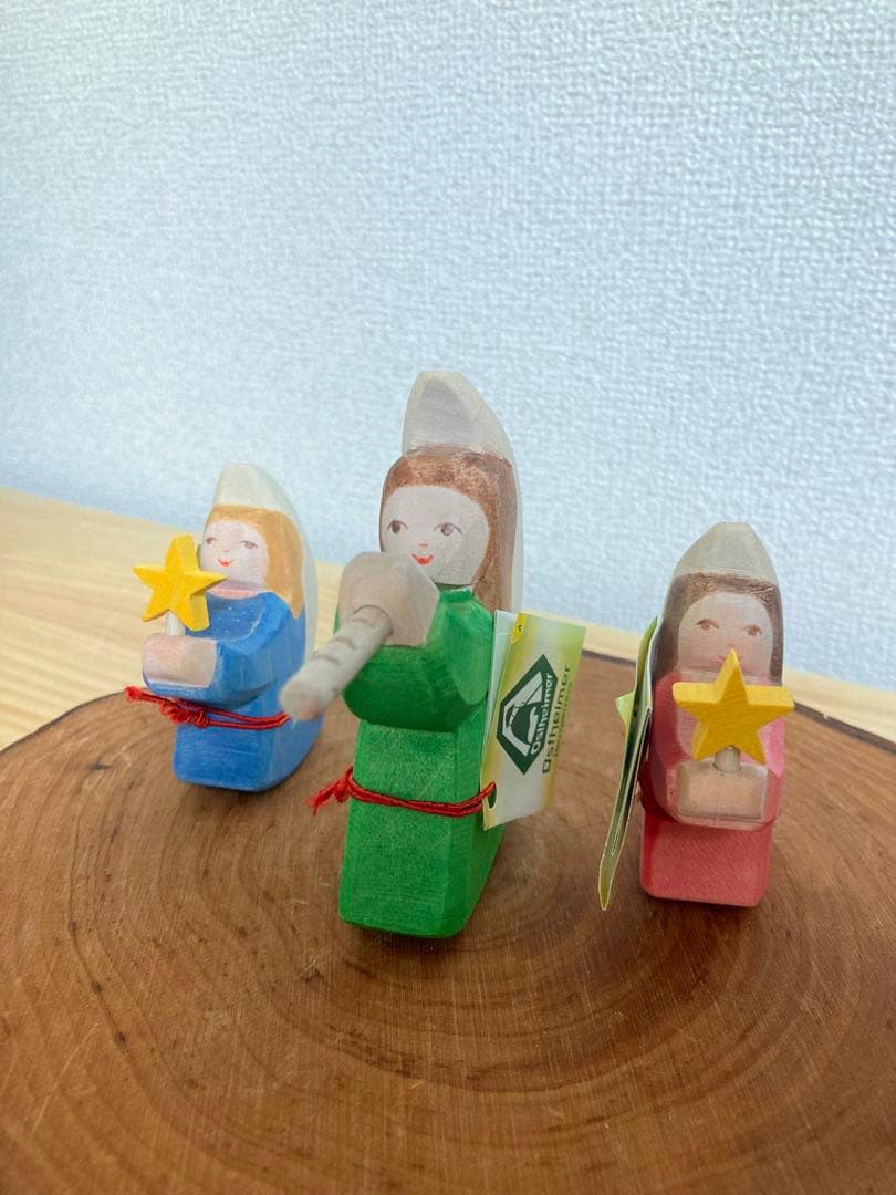 【Ostheimer】Angel with flute 笛を吹く天使 3点セット